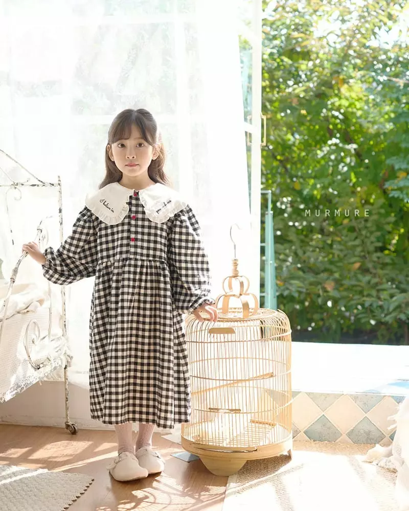 Murmure - Korean Children Fashion - #designkidswear - Check BB One-piece - 8