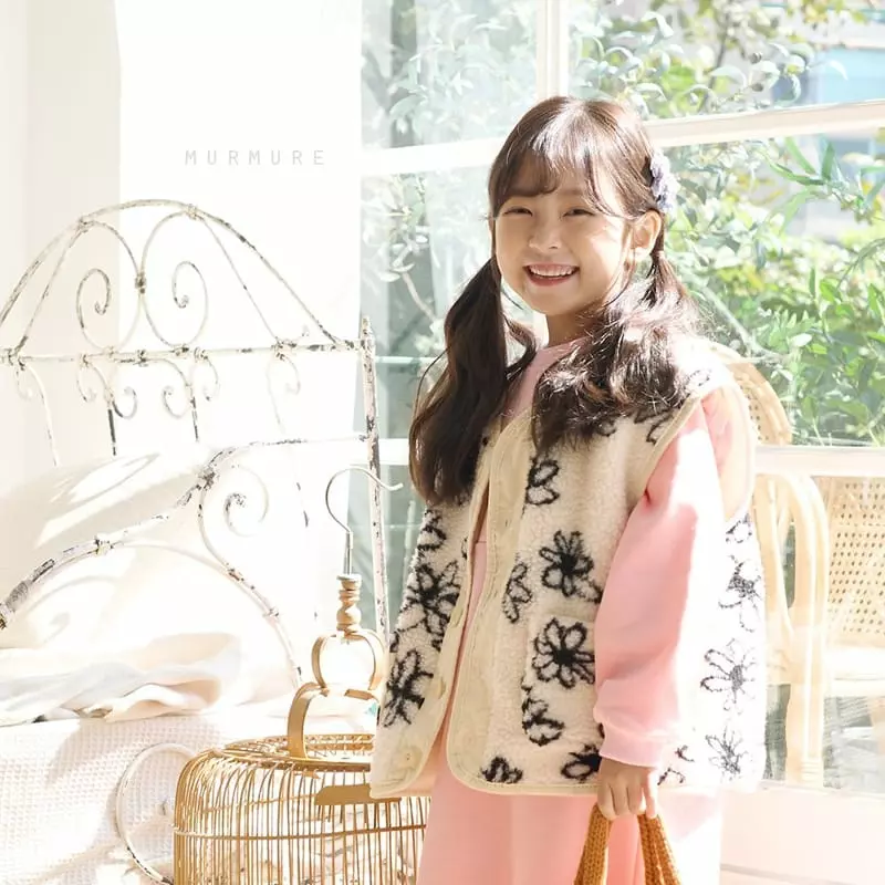 Murmure - Korean Children Fashion - #discoveringself - Flower Reversible Vest - 10