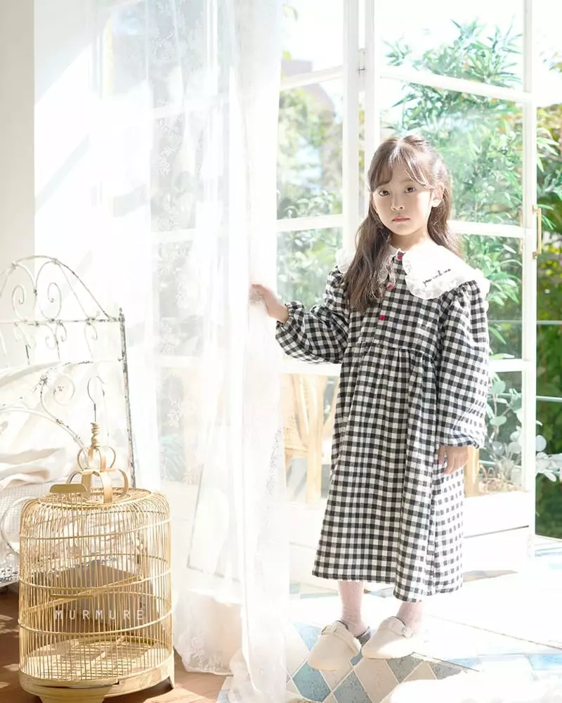 Murmure - Korean Children Fashion - #discoveringself - Check BB One-piece - 9