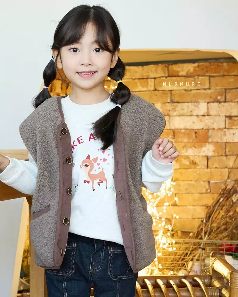 Murmure - Korean Children Fashion - #fashionkids - Reversible Color Vest - 12