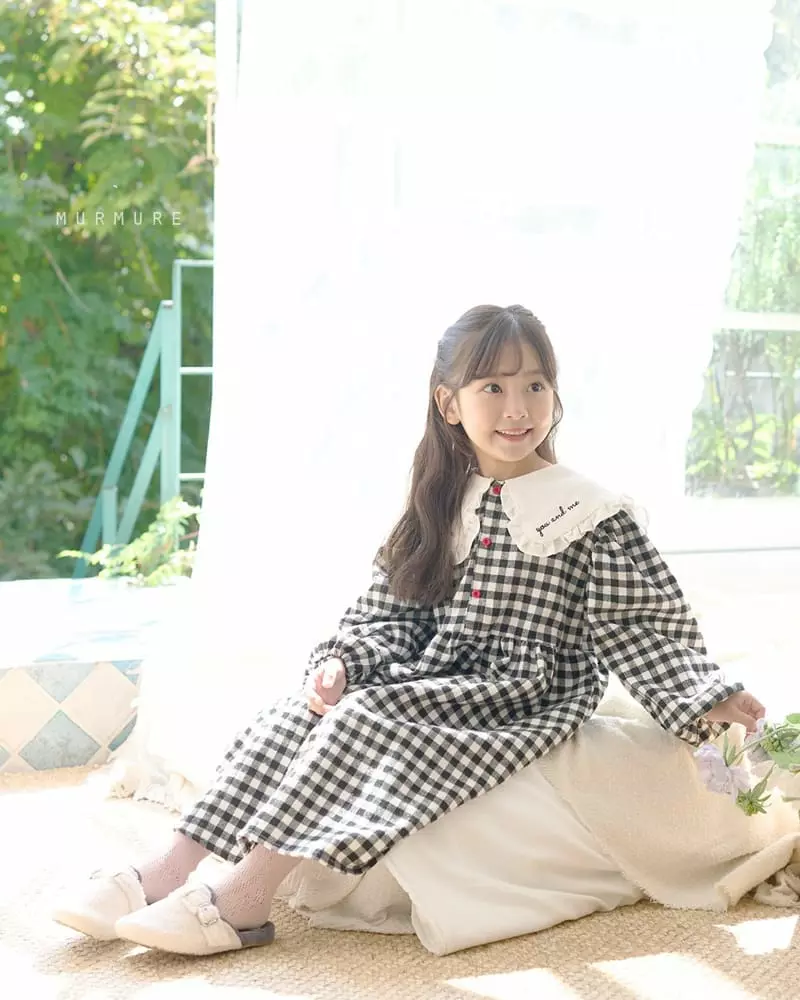 Murmure - Korean Children Fashion - #fashionkids - Check BB One-piece - 10