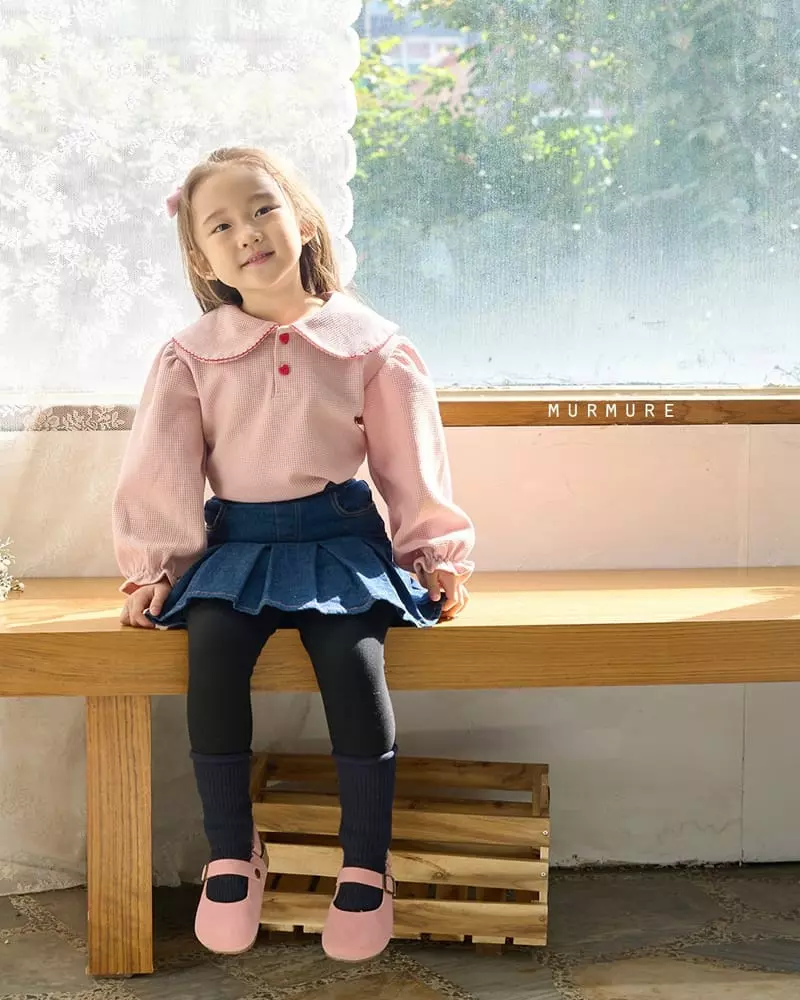 Murmure - Korean Children Fashion - #fashionkids - Mabel Collar Tee - 11