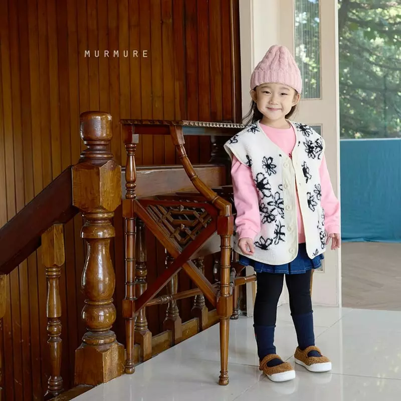 Murmure - Korean Children Fashion - #kidsshorts - Flower Reversible Vest - 12