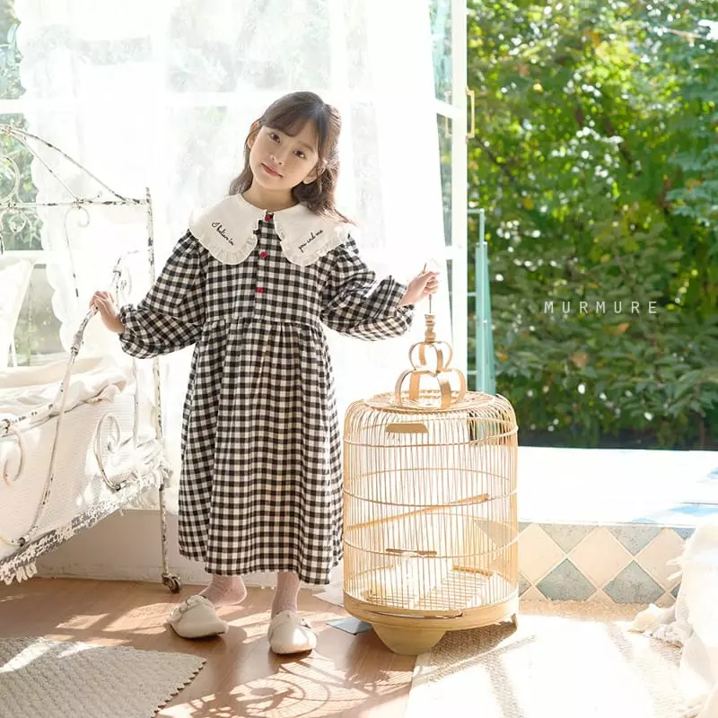 Murmure - Korean Children Fashion - #kidsshorts - Check BB One-piece - 11