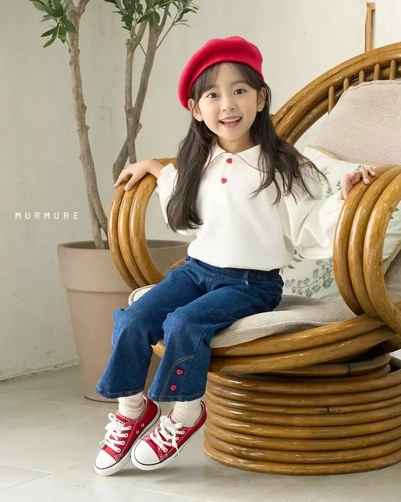 Murmure - Korean Children Fashion - #kidsshorts - Line Bootscut Jeans - 5