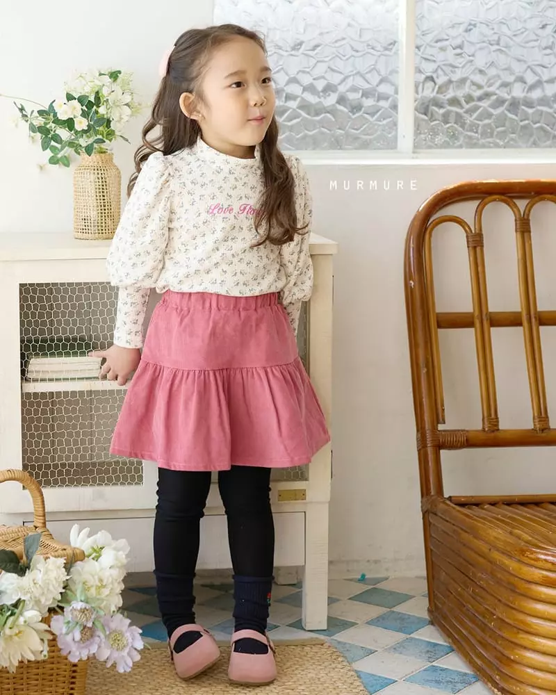Murmure - Korean Children Fashion - #kidsshorts - Rib Cancan Skirt Leggings