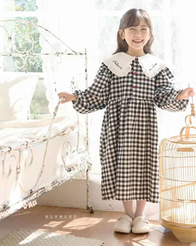 Murmure - Korean Children Fashion - #kidsstore - Check BB One-piece - 12