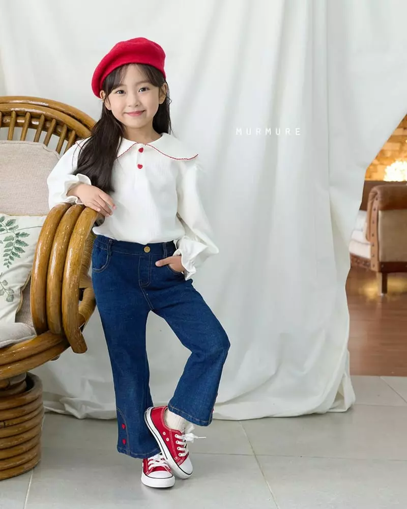 Murmure - Korean Children Fashion - #kidzfashiontrend - Line Bootscut Jeans - 7