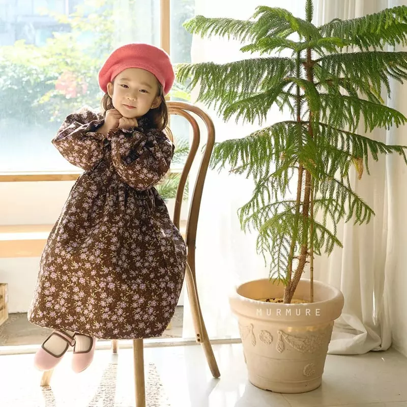 Murmure - Korean Children Fashion - #littlefashionista - Rib Flower One-piece - 12