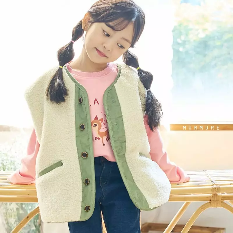 Murmure - Korean Children Fashion - #magicofchildhood - Reversible Color Vest - 2
