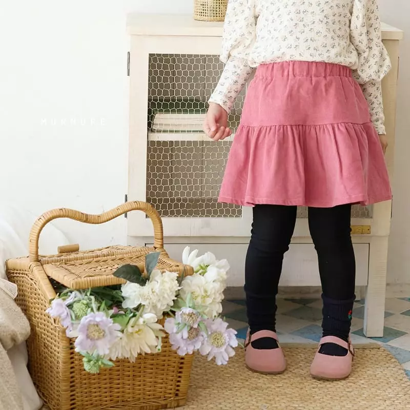 Murmure - Korean Children Fashion - #magicofchildhood - Rib Cancan Skirt Leggings - 6