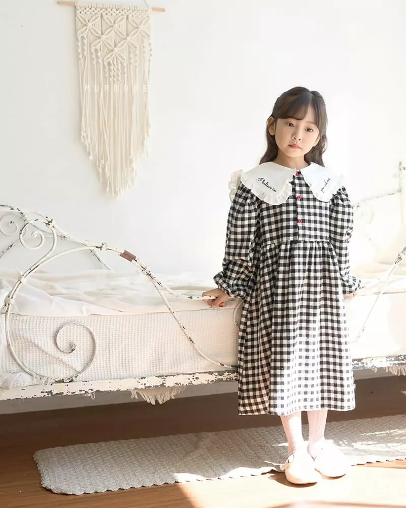 Murmure - Korean Children Fashion - #minifashionista - Check BB One-piece