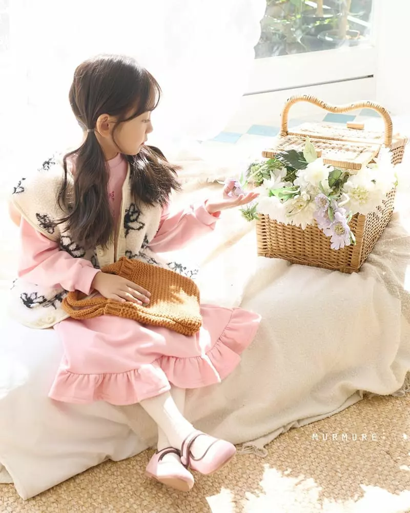 Murmure - Korean Children Fashion - #prettylittlegirls - Flower Reversible Vest - 4