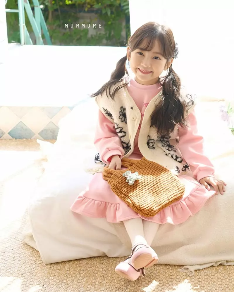 Murmure - Korean Children Fashion - #toddlerclothing - Flower Reversible Vest - 5