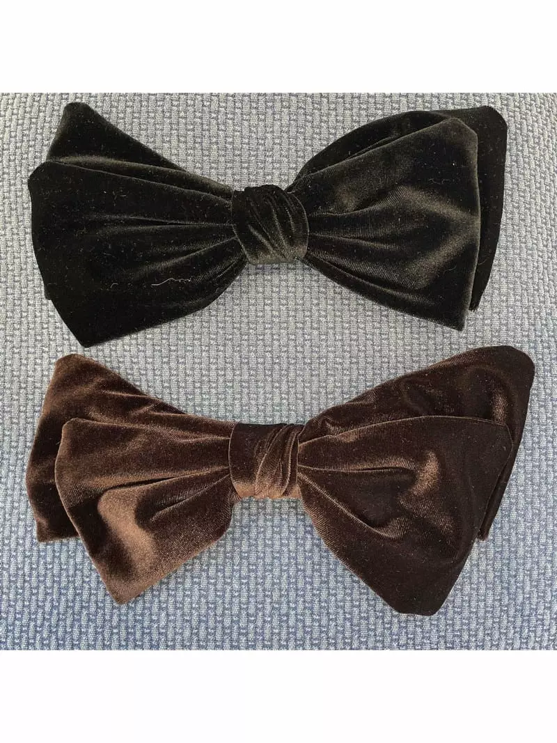 Muse - Korean Women Fashion - #romanticstyle - Velvet Ribbon Hairpin