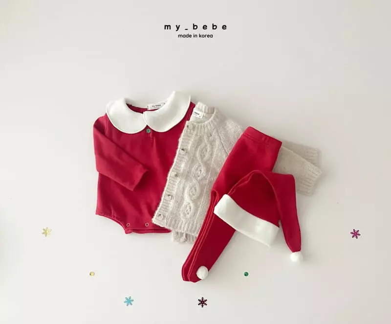 My Bebe - Korean Baby Fashion - #babyboutique - Christmas Bodysuit Set - 10