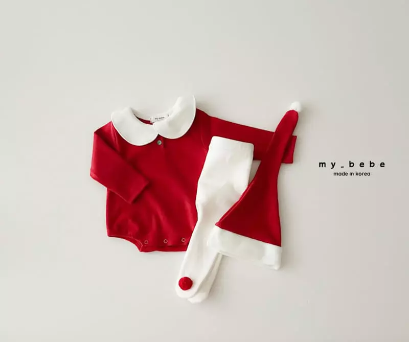My Bebe - Korean Baby Fashion - #babyboutique - Christmas Bodysuit Set - 11