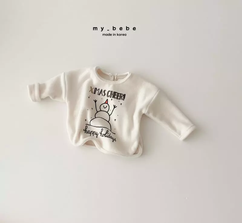 My Bebe - Korean Baby Fashion - #babyboutique - Snowman Piping Tee - 5