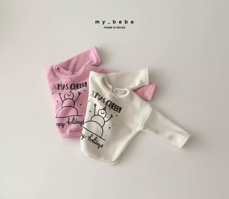 My Bebe - Korean Baby Fashion - #babyboutique - Snowman Piping Tee - 6