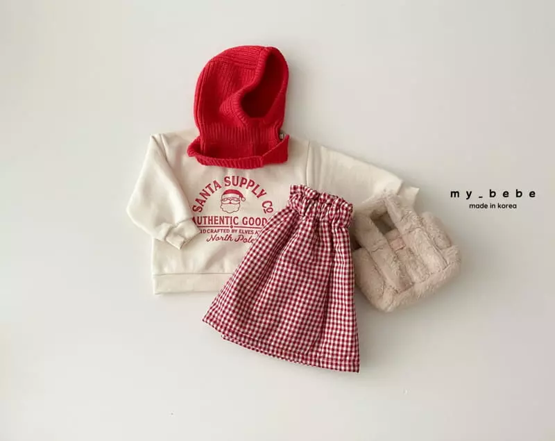 My Bebe - Korean Baby Fashion - #babyboutique - Check Bonding Skirt - 4