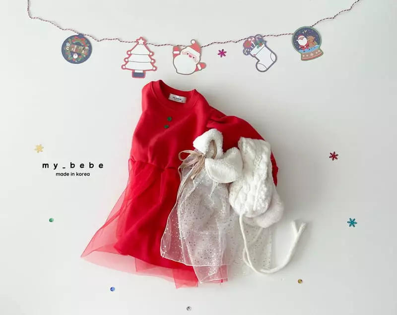 My Bebe - Korean Baby Fashion - #babyboutiqueclothing - Christmas Cape - 11