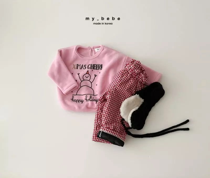 My Bebe - Korean Baby Fashion - #babyboutiqueclothing - Snowman Piping Tee - 7