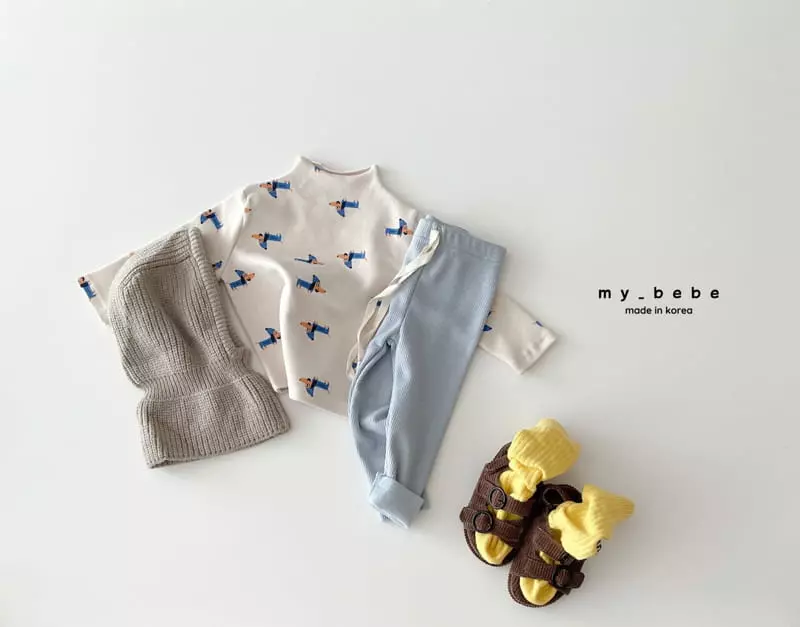 My Bebe - Korean Baby Fashion - #babyboutiqueclothing - Paint Turtleneck Tee - 5
