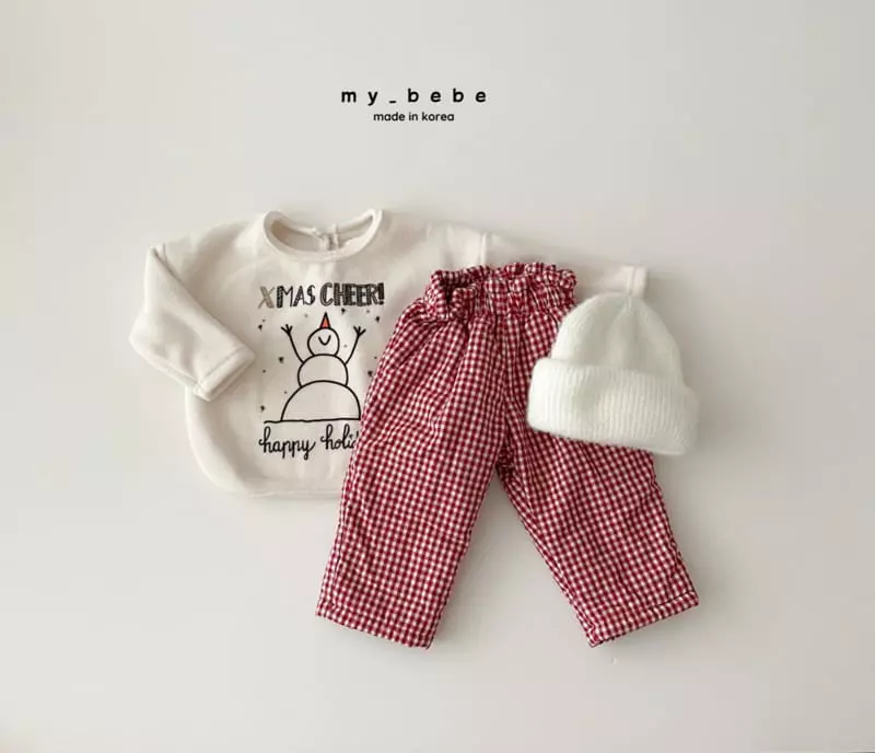 My Bebe - Korean Baby Fashion - #babyclothing - Snowman Piping Tee - 8