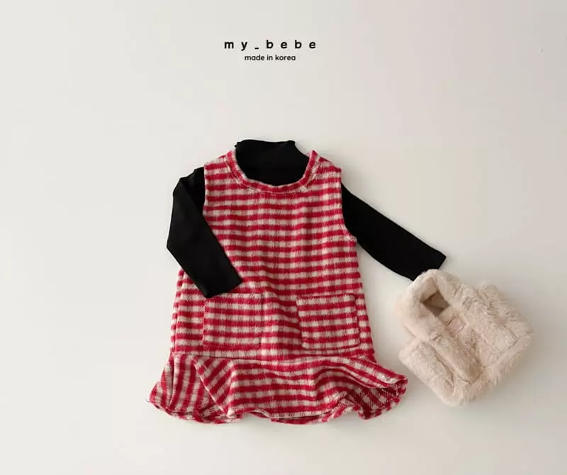 My Bebe - Korean Baby Fashion - #babyclothing - Stick One-piece - 7