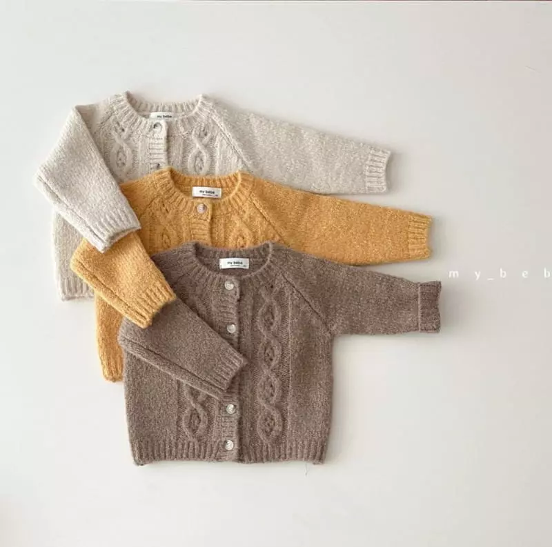 My Bebe - Korean Baby Fashion - #babygirlfashion - Twist Cardigan - 2