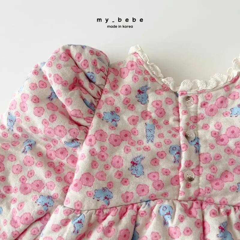 My Bebe - Korean Baby Fashion - #babygirlfashion - Popo Bonding One-piece - 8