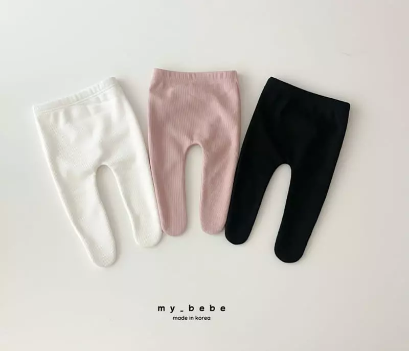 My Bebe - Korean Baby Fashion - #babygirlfashion - Soft Foot Leggings - 3