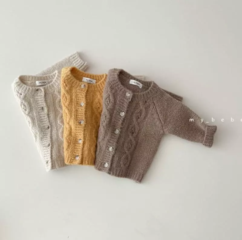 My Bebe - Korean Baby Fashion - #babylifestyle - Twist Cardigan - 3