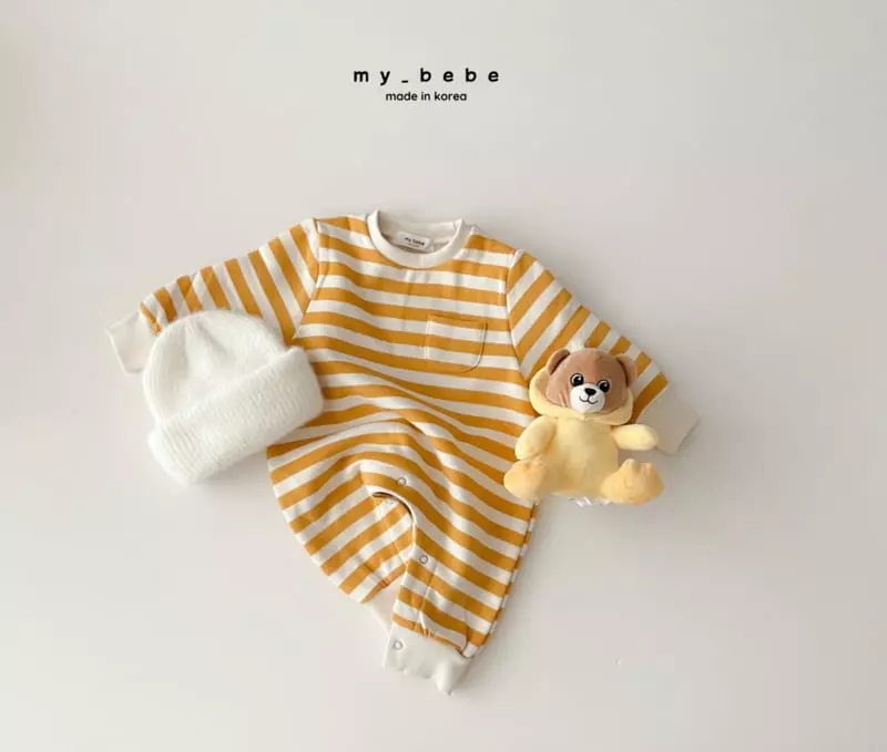 My Bebe - Korean Baby Fashion - #babylifestyle - Winter Stripes Bodysuit - 7