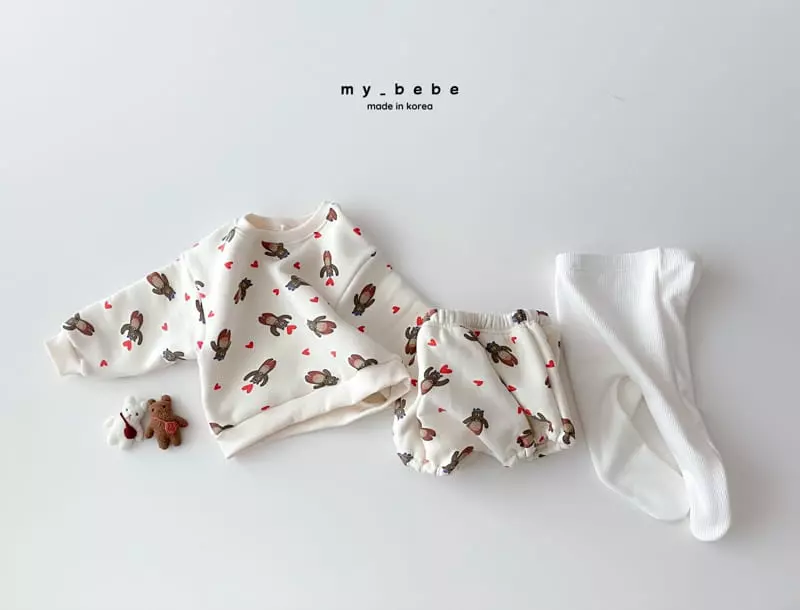 My Bebe - Korean Baby Fashion - #babylifestyle - Winter Bloomer Set - 5