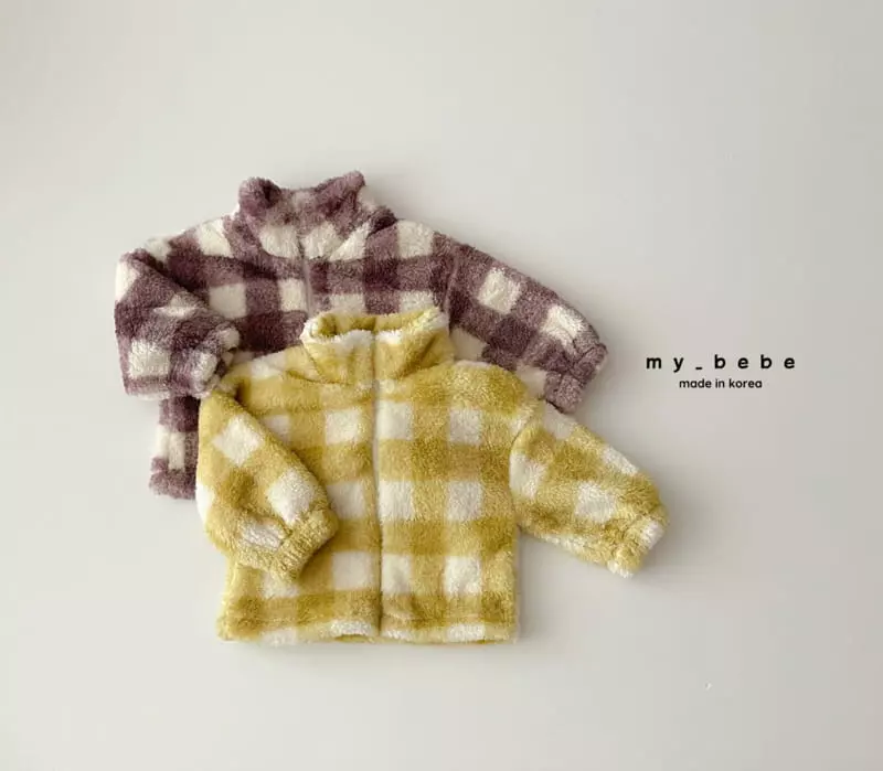 My Bebe - Korean Baby Fashion - #babylifestyle - Check Dumble Fleece