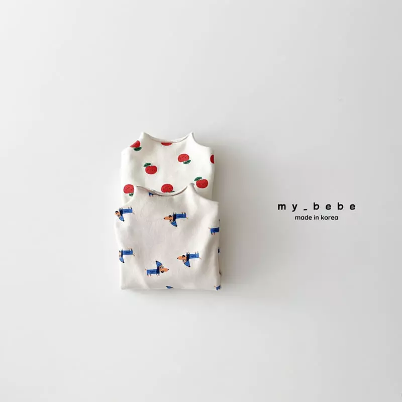 My Bebe - Korean Baby Fashion - #babylifestyle - Paint Turtleneck Tee - 10