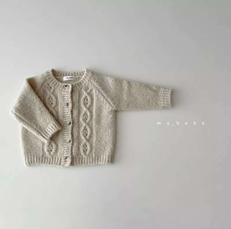 My Bebe - Korean Baby Fashion - #babylifestyle - Twist Cardigan - 4
