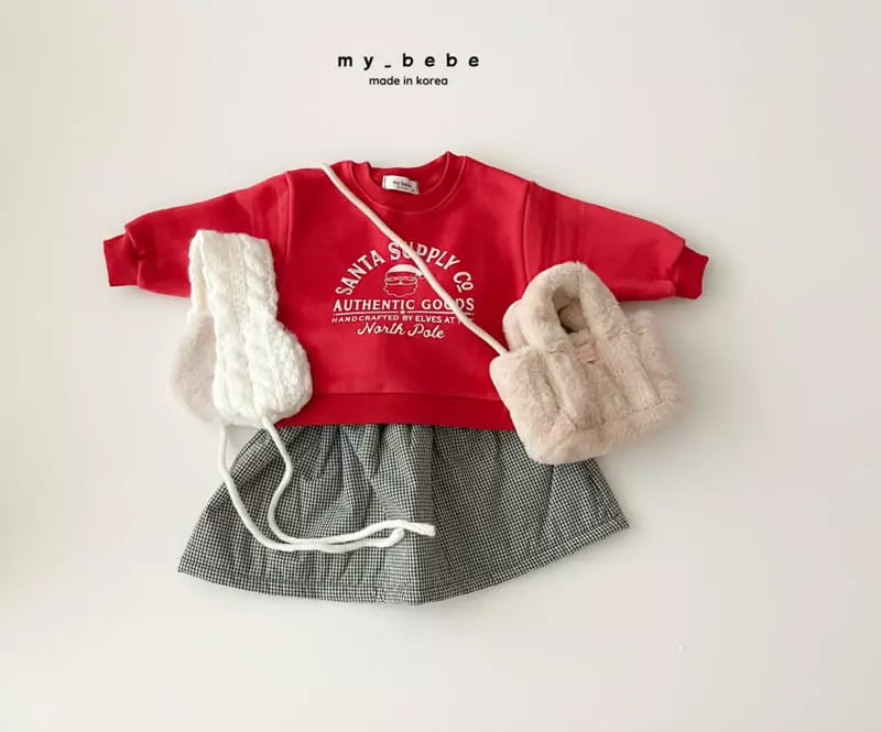My Bebe - Korean Baby Fashion - #babyoninstagram - Check Bonding Skirt - 11