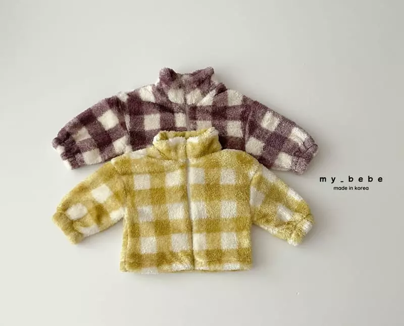My Bebe - Korean Baby Fashion - #babyoninstagram - Check Dumble Fleece - 2
