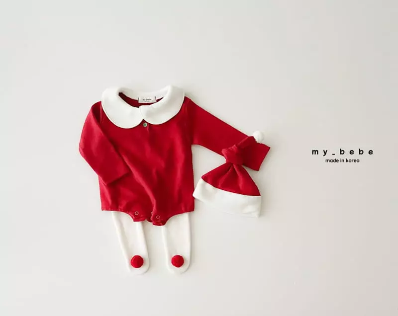 My Bebe - Korean Baby Fashion - #babyoninstagram - Christmas Bodysuit Set - 4
