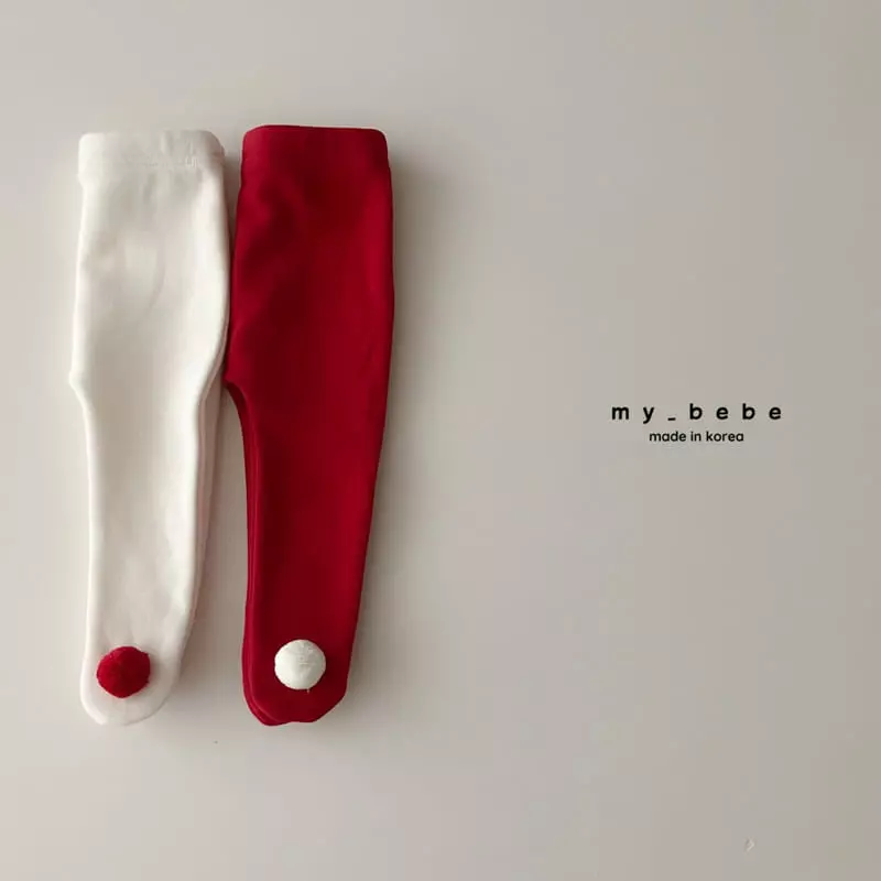 My Bebe - Korean Baby Fashion - #babyootd - Christmas Foot Leggings