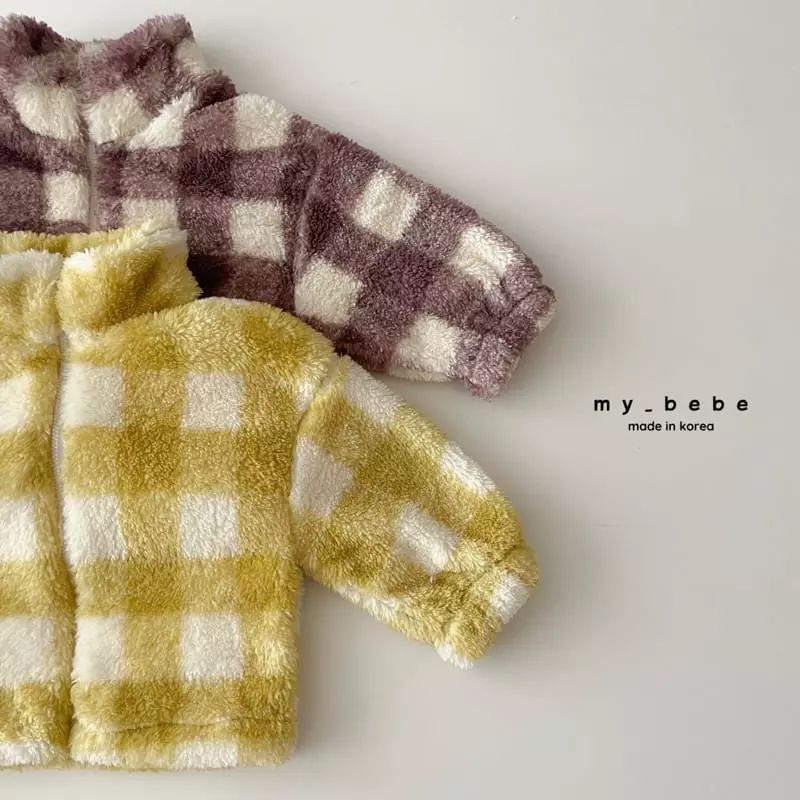 My Bebe - Korean Baby Fashion - #babyootd - Check Dumble Fleece - 3