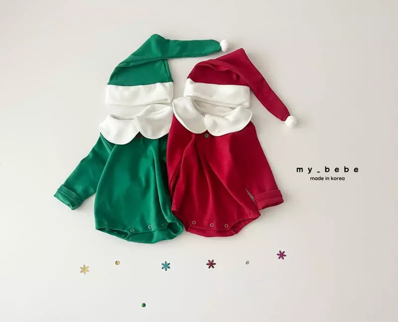 My Bebe - Korean Baby Fashion - #babyoutfit - Christmas Bodysuit Set - 6