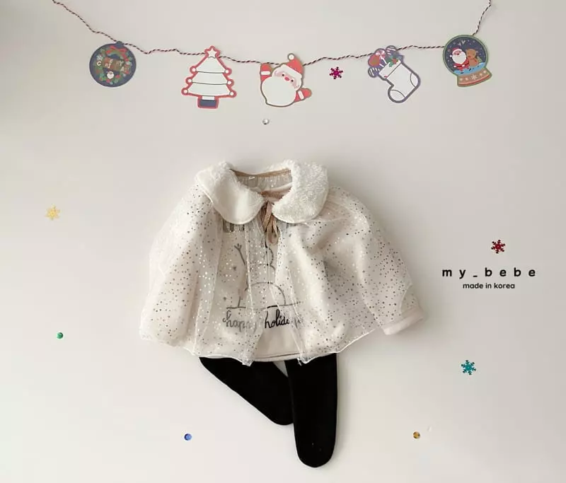 My Bebe - Korean Baby Fashion - #babyootd - Christmas Cape - 4