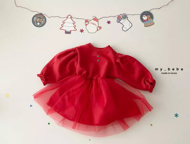 My Bebe - Korean Baby Fashion - #babyoutfit - Christmas One-piece - 4