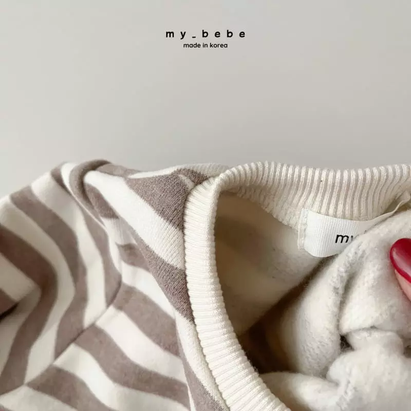 My Bebe - Korean Baby Fashion - #babyoutfit - Winter Stripes Bodysuit - 11