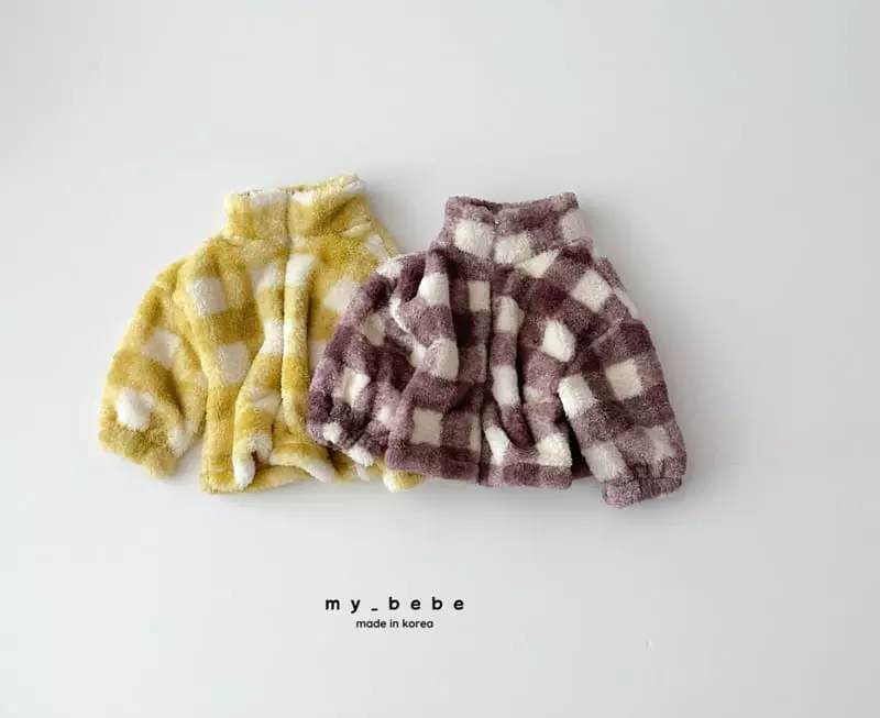 My Bebe - Korean Baby Fashion - #babyootd - Check Dumble Fleece - 4