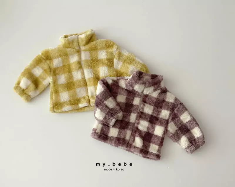 My Bebe - Korean Baby Fashion - #babyoutfit - Check Dumble Fleece - 5