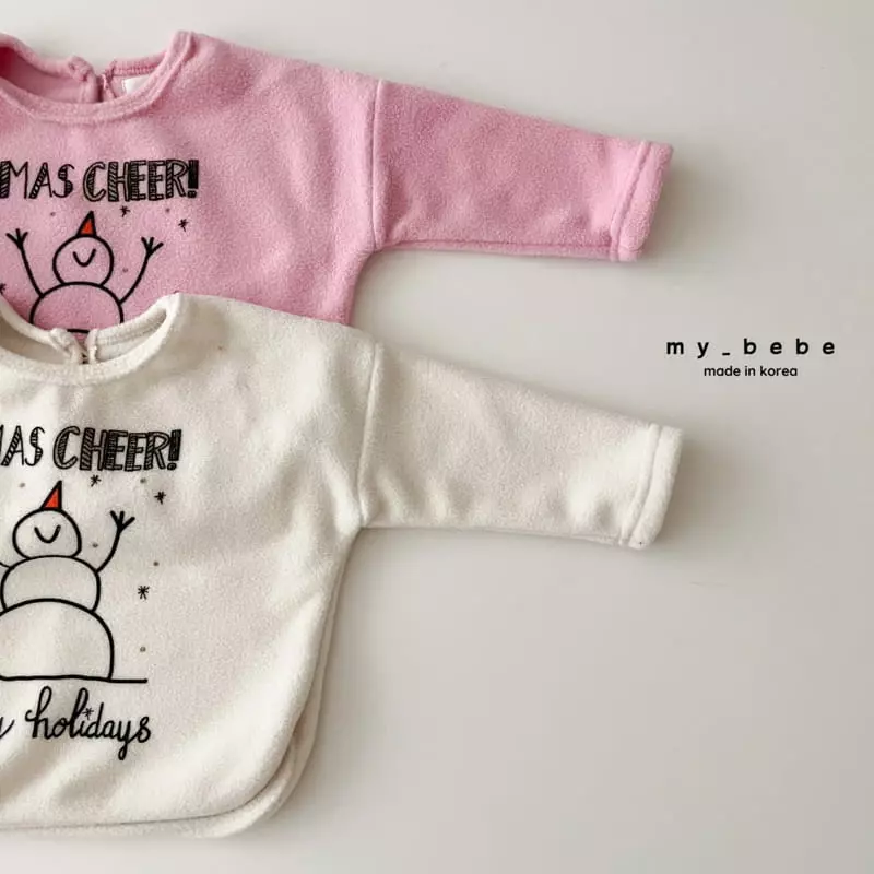 My Bebe - Korean Baby Fashion - #babywear - Snowman Piping Tee - 2